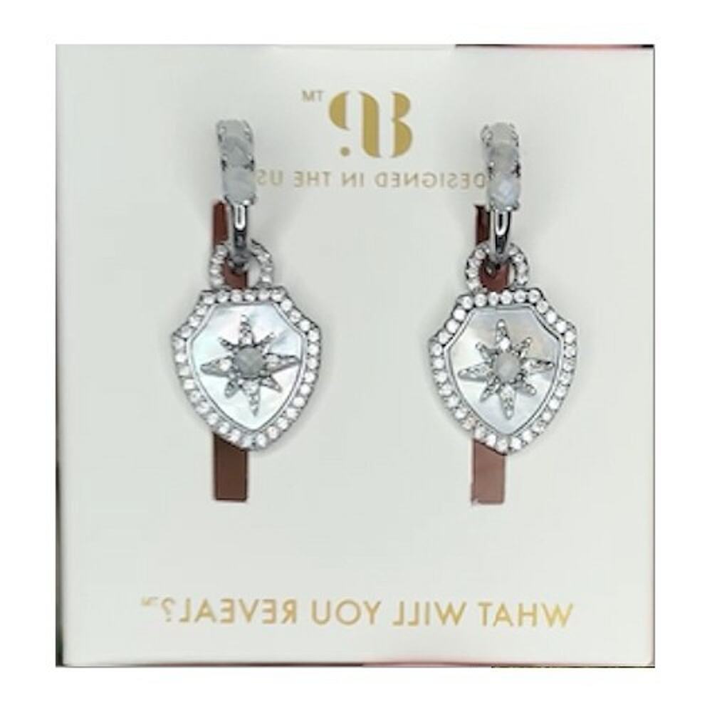 Bomb Party HALO Earrings! 'Together in Spirit' Moonstone & Mother of Pearl